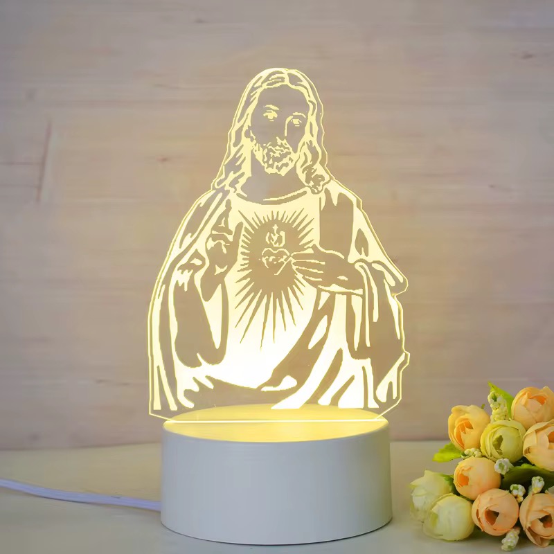 Sacred Heart of Jesus LED acrylic lamp