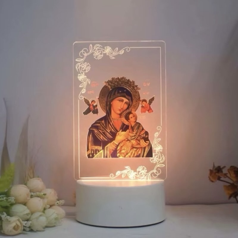 Lady of Perpetual Help LED acrylic lamp